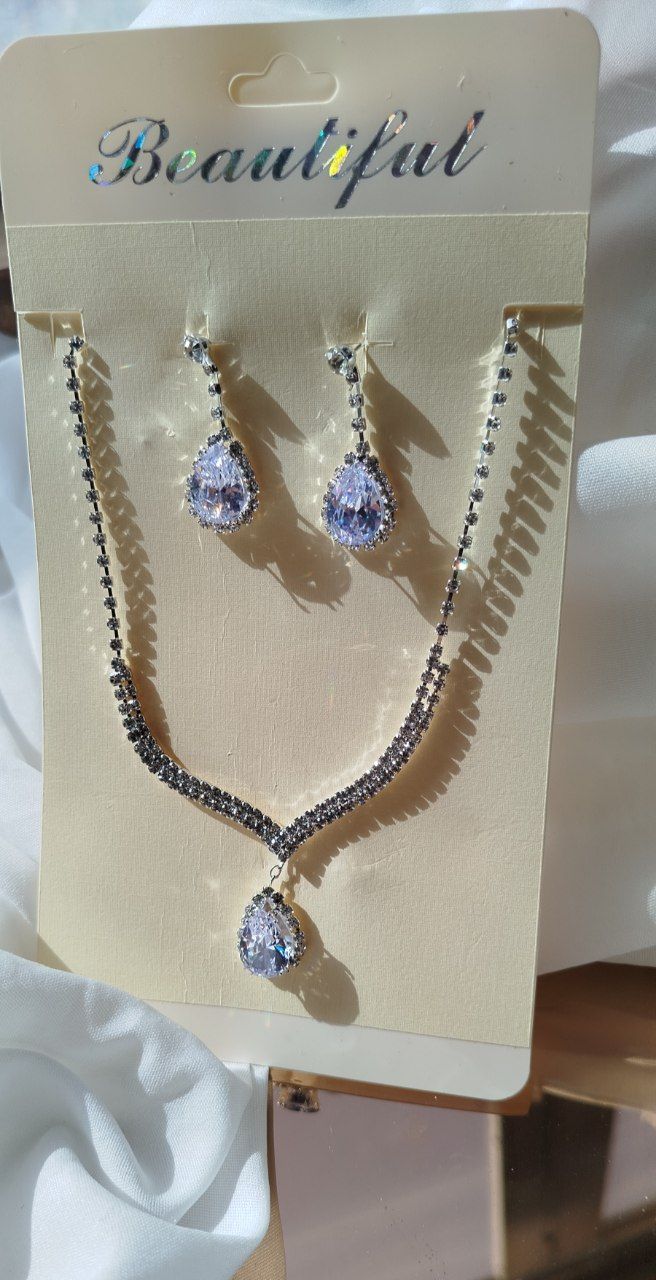 نیم ست نگین جواهری