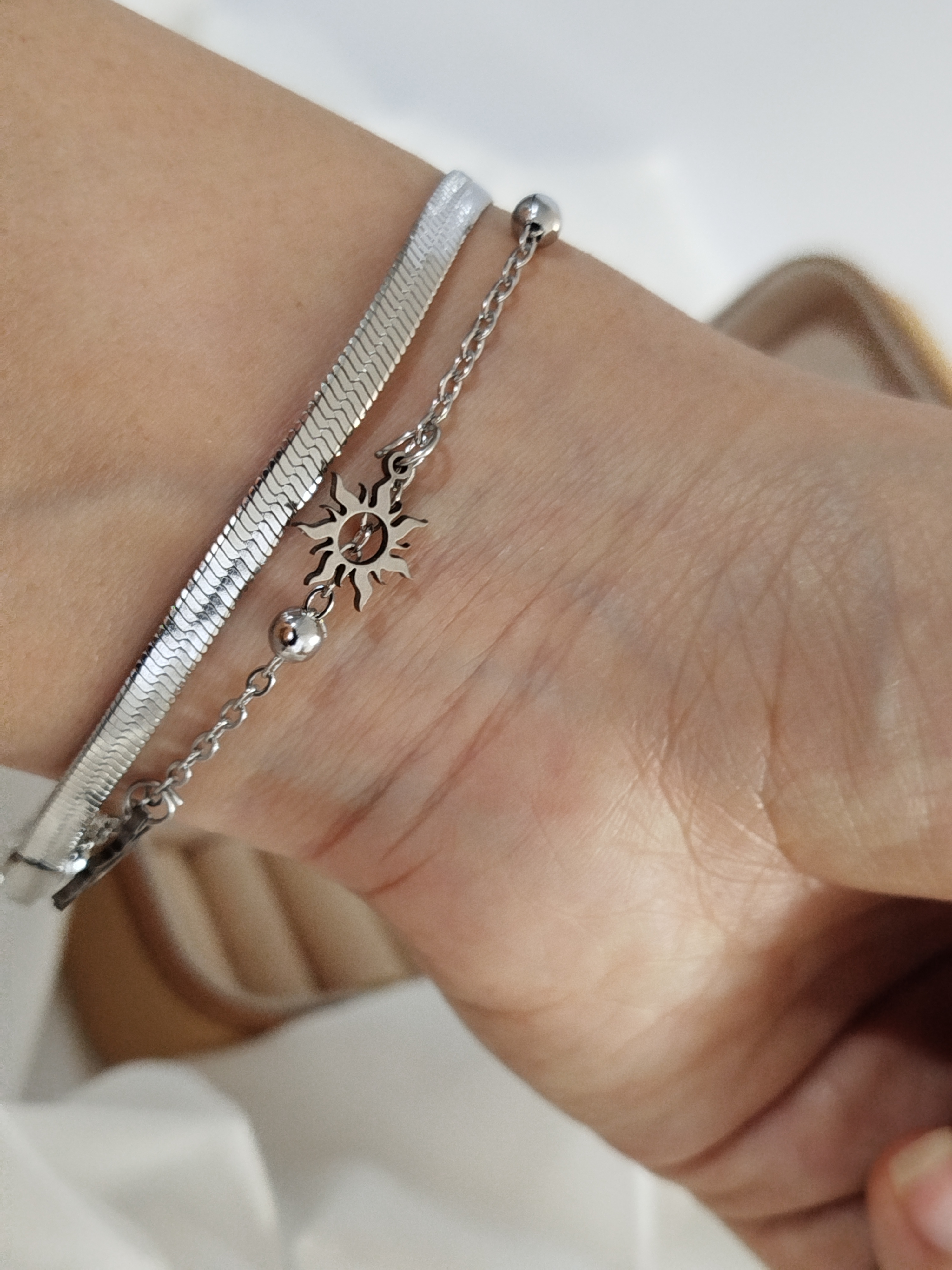 دستبند استیل دو لاین